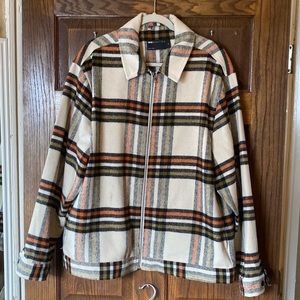 ASOS zip-up flannel shacket
